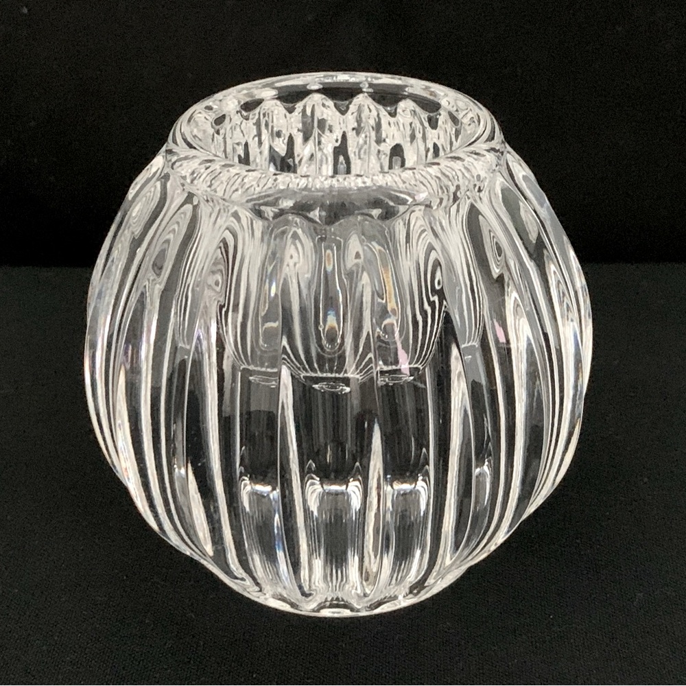 Block Vista 24% Lead Crystal candle holder. Made in Poland